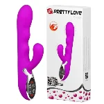 Вибратор с клиторальным стимулятором и функцией нагрева PRETTY LOVE - Crazy - мініатюра 1
