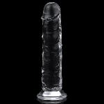 Прозрачный реалистичный фаллоимитатор с присоской 7.0''  Flawless Clear Dildo, Clear - мініатюра 2