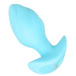 Анальная пробка с вибрацией Vibrating Mini Butt Plug Blue - мініатюра 7