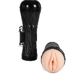 Вагина - мастурбатор с вибрацией Boss Series: Vibrating Vagina cyber skin - Latarka, BS6000025 - мініатюра 9