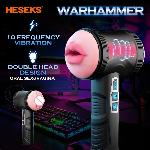 Мастурбатор двусторонний "Thor's hammer" Молот Тора, 10 режимов вибрации, сквозной - мініатюра 7