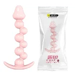 Анальная пробка MELEON Blossom Hue AP-02, гибкий шариковый плаг из TPE - мініатюра 1