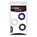 Три эластичных эрекционных колечка разных цветов POWER PLUS Cockring - мініатюра 1