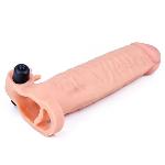Насадка-удлинитель пениса с вибрацией Add 2 Penis Sleeve, Flesh - мініатюра 4
