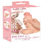 Гибкий фаллоимитатор с подвижной кожей Nature Skin - мініатюра 2