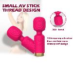 Вибромассажёр для клитора " Small AV stick", цвет розовый, 10 режимов вибрации - мініатюра 2