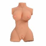 Мастурбатор-торс Busty Lady Solid Silicone Sexy Doll вагина-анус без вибрации телесный - мініатюра 2