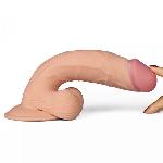 Реалистичный вибратор с  присоской 9" The Ultra Soft Dude, Flesh Vibratin - мініатюра 3