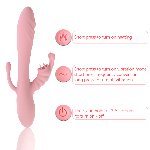 (ПОВРЕЖДЕННАЯ КОРОБКА) Вагинально- клиторальный вибратор "Eros vibrator", тройная стимуляция, 10 режимов - мініатюра 4