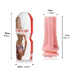 Вагинальный мастурбатор CANWIN Passion Cup Vagina, реалистичная текстура Extra Soft - мініатюра 5