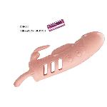 Удлиняющая насадка с вибростимуляцией ( на 2,5 см ) PRETTY LOVE - PENIS SLEEVE Sloane цвет телесный - мініатюра 5