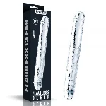 Двухконечный фаллоимитатор 12''  Flawless Clear Double Dildo, Clear - мініатюра 1