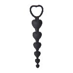 Анальный стимулятор "Stick heart", силикон цвет чёрный - мініатюра 1