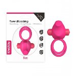 Эрекционное виброкольцо Power Clit Cockring, Pink - мініатюра 6