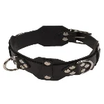 Ошейник VIP Leather Collar, Black - мініатюра 1