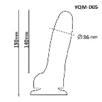 Фаллоимитатор OYO YQM-005 анатомический телесного цвета с мошонкой и присоской, 19 см - мініатюра 9