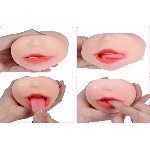 Мастурбатор Little Nose (Ротик) без вибрации телесный - мініатюра 4