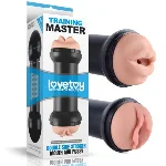 Мастурбатор вагина-ротик  мастурбатор Training Master Double Side Stroker Mouth and Pussy - мініатюра 1