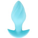 Анальная пробка с вибрацией Vibrating Mini Butt Plug Blue - мініатюра 10