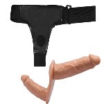 Страпон с двумя насадками BAILE - DOUBLE DILDOS Strap On, BW-022077 - мініатюра 5