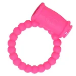 Эрекционное виброкольцо - Beads Ring розовый - мініатюра 1