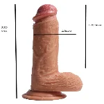 Фаллоимитатор "Dean`s  penis", мулат - мініатюра 1