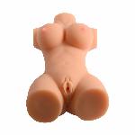 Мастурбатор-торс Busty Lady Solid Silicone Sexy Doll вагина-анус без вибрации телесный - мініатюра 3