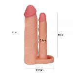 Насадка двойная Add 2" Double Penis Sleeve без вибрации - мініатюра 5