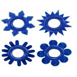 Набор эрекционных колец Cock Rings Set, Blue - мініатюра 1