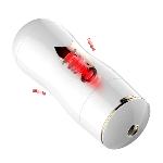 Мастурбатор с двумя входами на присоске Boss Series: Vibrating Masturbation Cup White - мініатюра 2