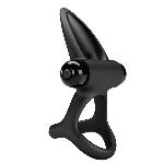 Эрекционное вибро кольцо Pretty Love - Vibration Cock Ring, 10 vibration functions Black - мініатюра 5