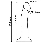 Фаллоимитатор на присоске OYO - Dildo Double Layer Silicone YQW-006 (длина 17 см, диаметр 3 см) - мініатюра 6