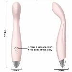 Вагинальный вибратор для точки G "Flamingo", пудровый 10 режимов вибрации - мініатюра 2