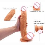 Фаллоимитатор реалистичный большой, "Big dildo" телесный, D 55 mm, L 300 mm - мініатюра 5