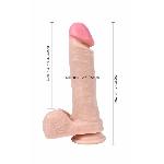 Фаллоимитатор  Wolf King Lifelike Rubber Dildo на присоске телесный - мініатюра 5
