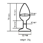 Силиконовая анальная пробка EGZO - Silicone Purple Round Plug Marine, size S - мініатюра 3