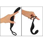 Вибратор простаты с эрекционным кольцом Cock ring with RC butt plug - мініатюра 6