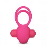 Эрекционное виброкольцо Power Clit Cockring, Pink - мініатюра 2