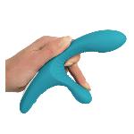 Вибратор-кролик - Clitoral Stimulator бирюзовый - мініатюра 6