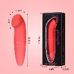 Минивибратор SEXUAL LOVE  для стимлуяции клитора со скошенной коралловый головкой - мініатюра 1