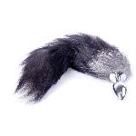 Анальная пробка ( размер S ) с хвостом Boss Series - Fox TAIL Black XXL - мініатюра 4