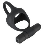 Эрекционное кольцо с вибрацией Vibrating cock & ball ring - мініатюра 2