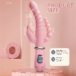 Вагинальный, клиторальный, анальный вибратор "Womans touch", 12 режимов вибрации, цвет розовый - мініатюра 2