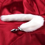 Набор (анальная пробка с хвостом + ушки) Passion Kitty белый - мініатюра 5