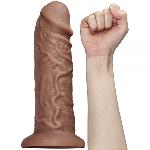 Фаллос гигант на присоске 10.5'' King-sized Dildo, Brown - мініатюра 4