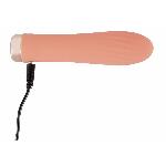 Ребристый мини-вибратор персикового цвета Mini Ribbed Vibrator - мініатюра 8