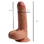 Фаллоимитатор "Crowley`s  penis", мулат - мініатюра 1