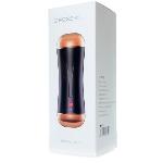 Мастурбатор с двумя входами FOXSHOW Vibrating Masturbation Cup USB 10 function + Interactive Function Black - мініатюра 9