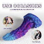 Фантазийный фаллоимитатор Fantasy Art “Blue/Purple” - мініатюра 7