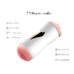 Мастурбатор с двумя входами на присоске Boss Series: Vibrating Masturbation Cup White - мініатюра 5